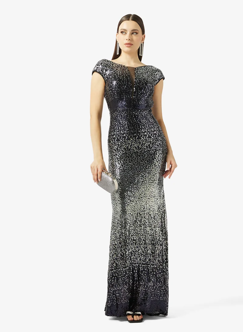 Ella Limited Edition  Shimmer Dress With Back Cowl Neck for Women | Best Price UAE